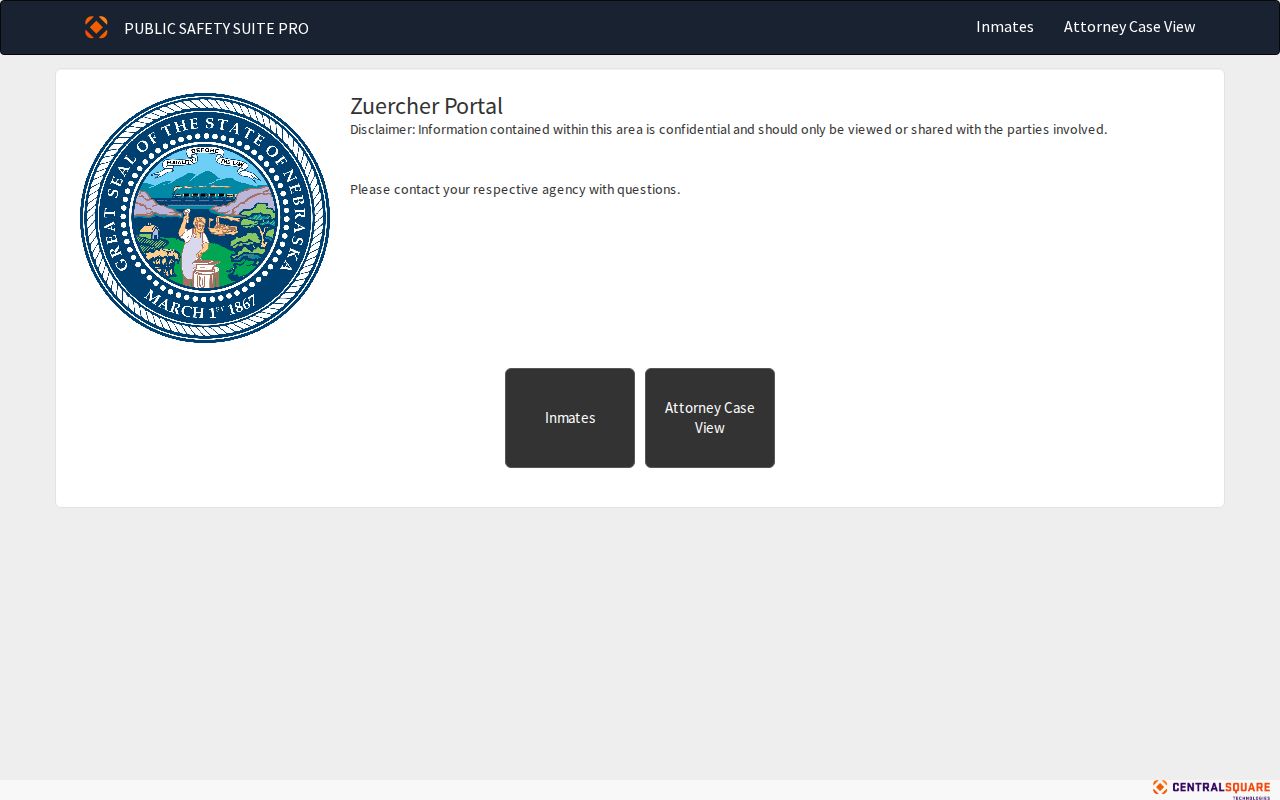 Blank Seward County custody interface labeled as separate from a warrant list