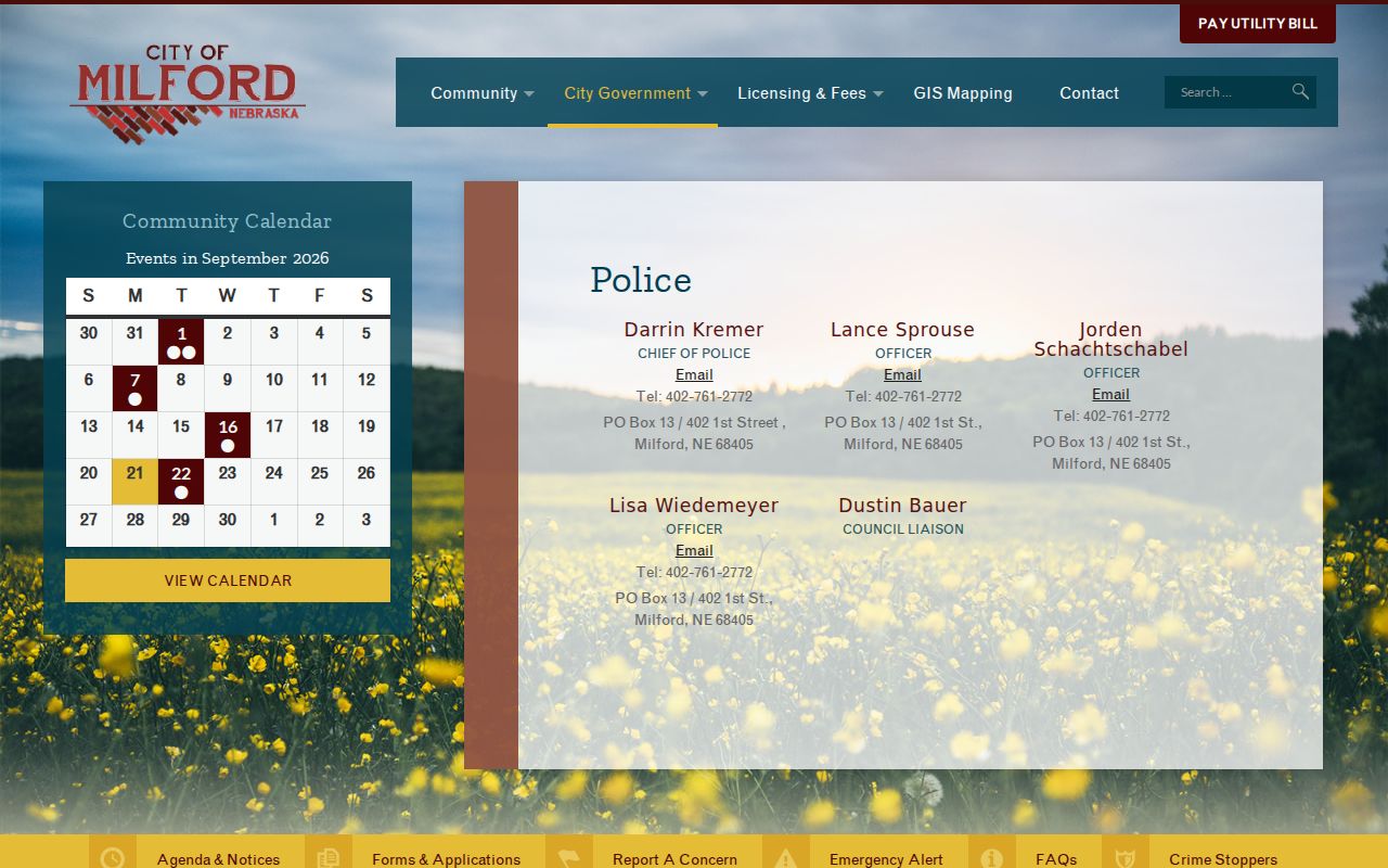 Seward Police Department source for parking-ticket and city-police questions