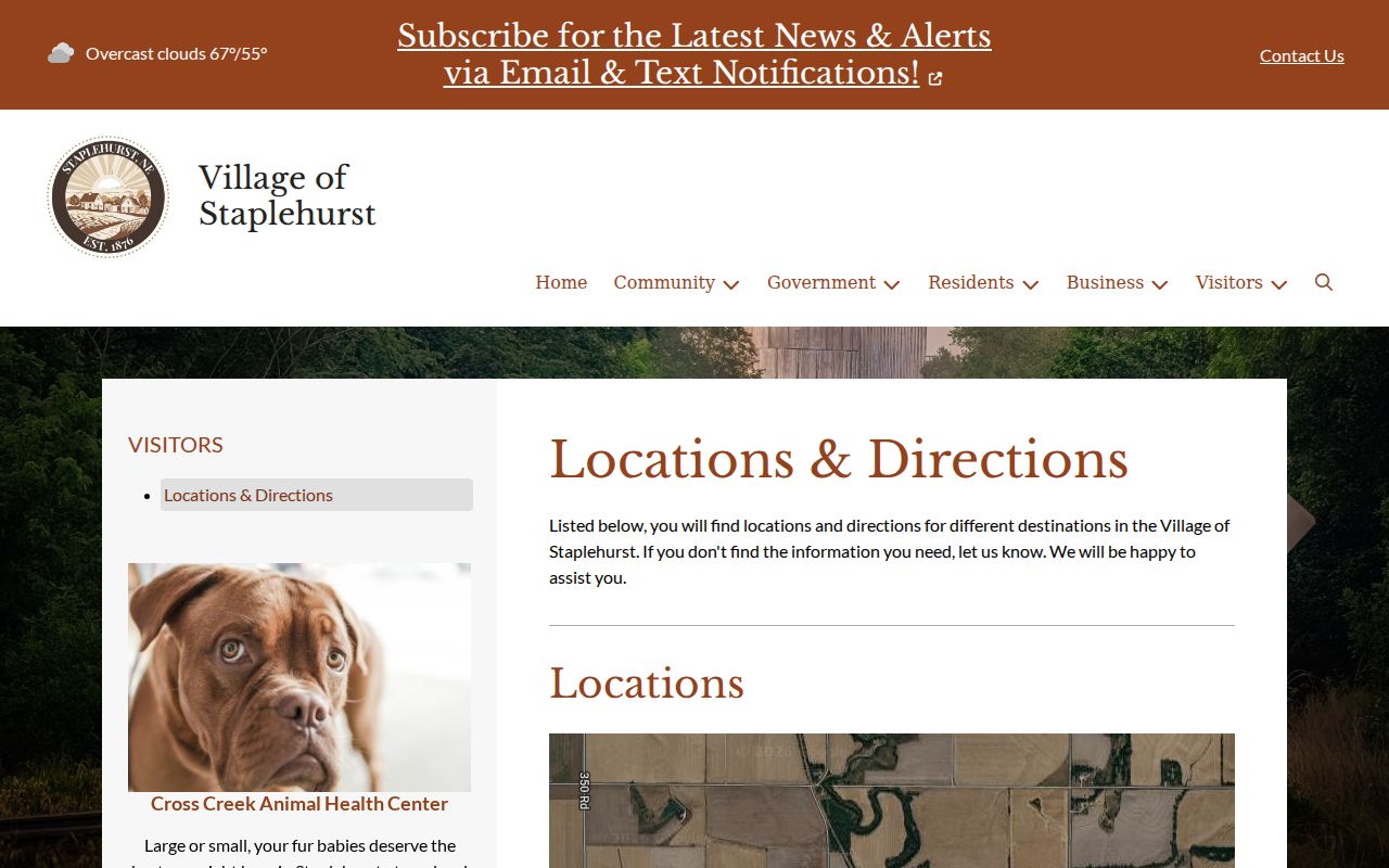 Official incorporated-place location source for Beaver Crossing